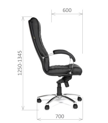 Кресло офисное CHAIRMAN 480 Экокожа премиум черная в Абакане - изображение 2